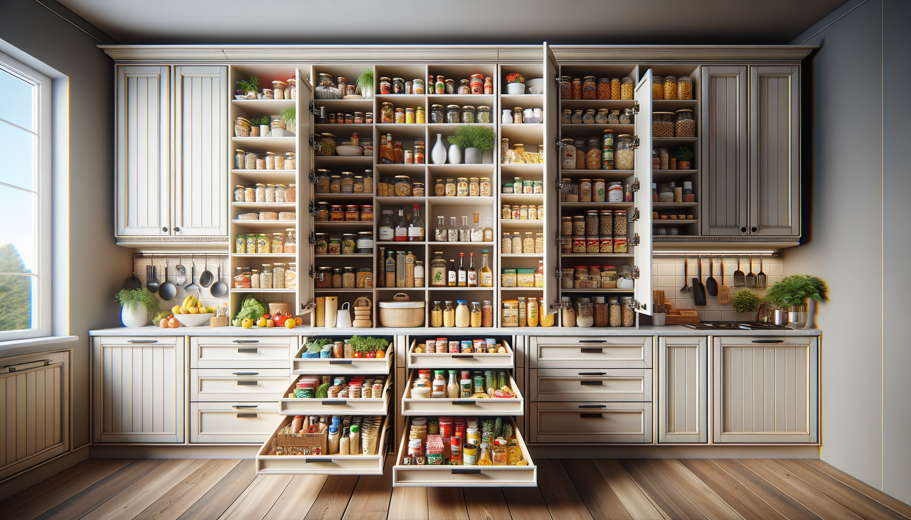 Maximizing Kitchen Space with Pull Out Pantry Cabinets